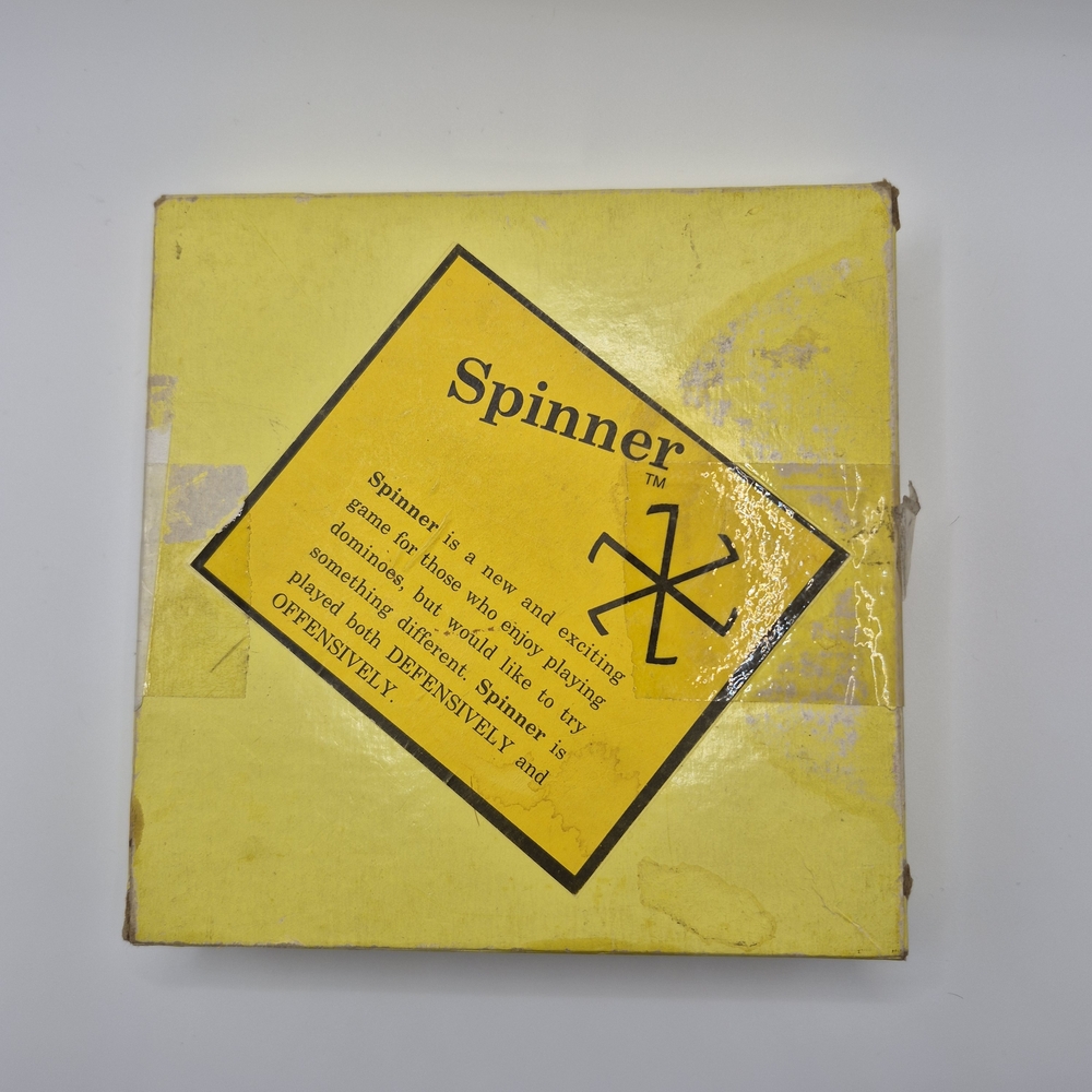 Vintage 1983 Spinner Dominoes Game Yellow‎ Strategy Tile Game 66 Pieces Read